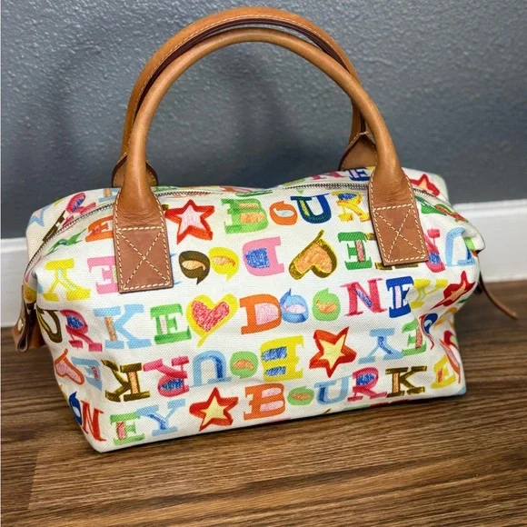 Dooney & Bourke Multicolor Canvas Satchel - Picture 3 of 13